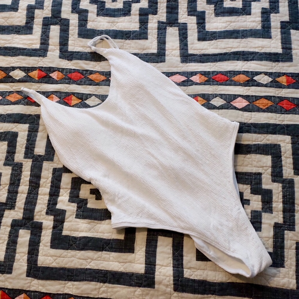 Aerie Smocked Super Scoop One Piece Swimsuit